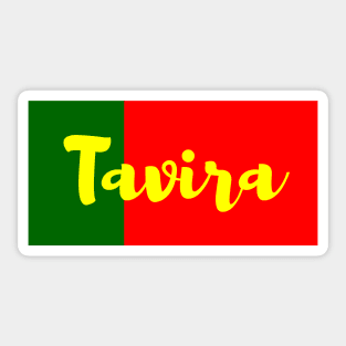 Tavira City in Portuguese Flag Colors Sticker